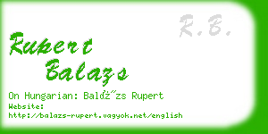 rupert balazs business card